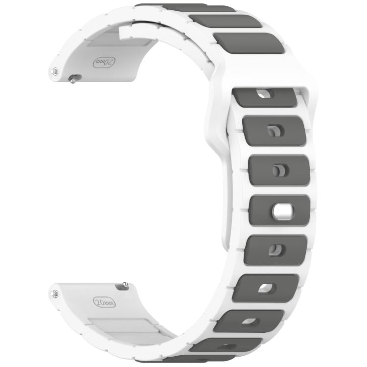 I-Shaped Dual Color Silicone Watch Band, 18mm