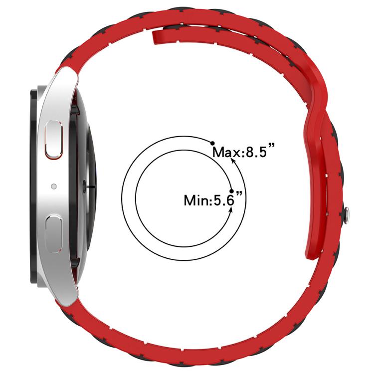 I-Shaped Dual Color Silicone Watch Band, 18mm