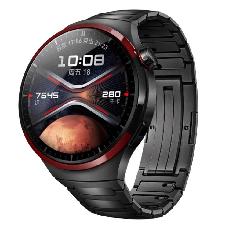 Curved I-shaped HW Buckle Titanium Alloy Watch Band, For Huawei Watch 4