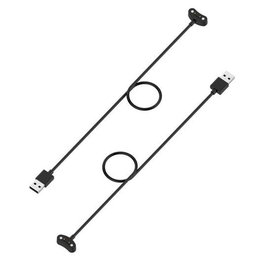 xDfind 1 m smartwatch charging cable shown coiled, with magnetic head and USB-A plug