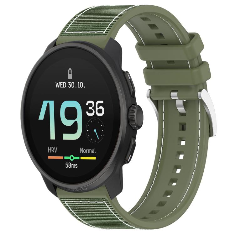 xDfind Hybrid Nylon Braid Silicone Watch Band, 22mm For Suunto Race S / Race / 9 Peak