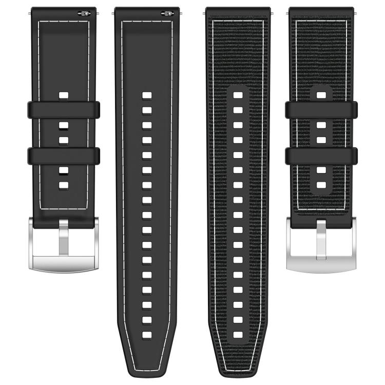 xDfind Hybrid Nylon Braid Silicone Watch Band, 22mm For Suunto Race S / Race / 9 Peak