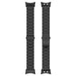 Black titanium alloy watch band shown from front and back