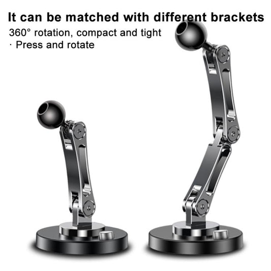 Set of two magnetic phone car holders with rotating arms and round bases
