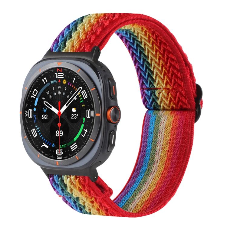 Wave Pattern Nylon Braided Watch Band, For Galaxy Watch9 / 8 / 8 Classic