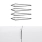 White PVC car door anti-collision strip set, four arrow-shaped pieces