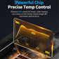 Hot air gun precise PID temperature control graphic with glowing heating display panel