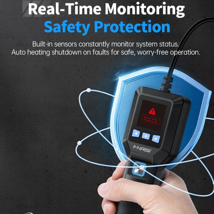 Portable hot air gun with safety protection monitoring indicator and control buttons