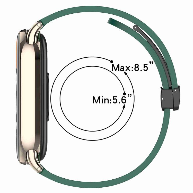 xDfind Folding Buckle Silicone Watch Band, 12mm