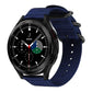 xDfind midnight blue nylon canvas watch band with ring buckle on a round smartwatch