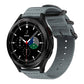 xDfind gray nylon canvas watch band with ring buckle on a round smartwatch