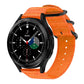 xDfind orange nylon canvas watch band with ring buckle on a round smartwatch
