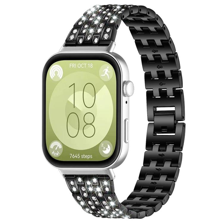 xDfind Five Beads Full Diamond Metal Watch Band, For Huawei Watch Fit4 / Fit4 Pro / Fit3