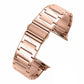 Rose gold xDfind stepped stainless steel watch band with folding clasp