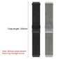 Black and silver Milanese watch bands, each 230 mm long