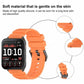 Orange silicone watch band with reinforced connector details