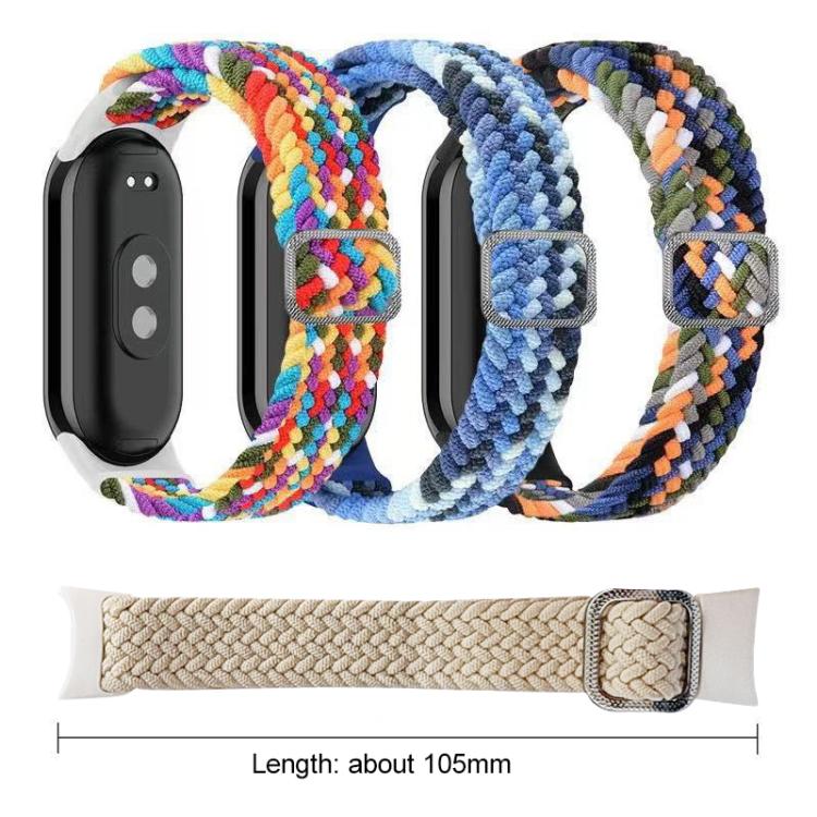 xDfind Adjustable Elastic Nylon Braided Watch Band, For Xiaomi Smart Band 11 / 10 / 9 / 8