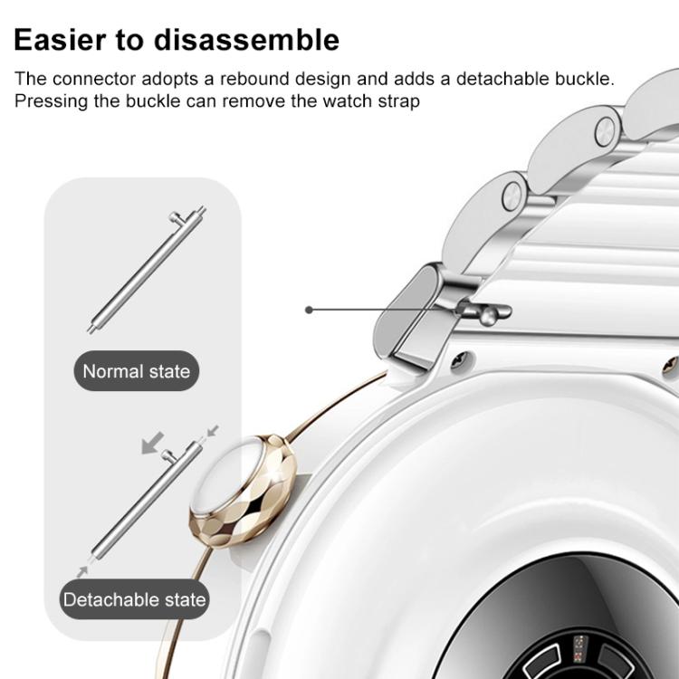 xDfind Ceramic Stainless Steel Watch Band, For Huawei Watch GT 7 41mm / GT 6 41mm