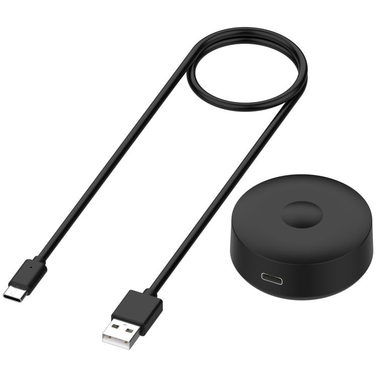USB-A to Type-C charging cable with black connectors, 1 m length