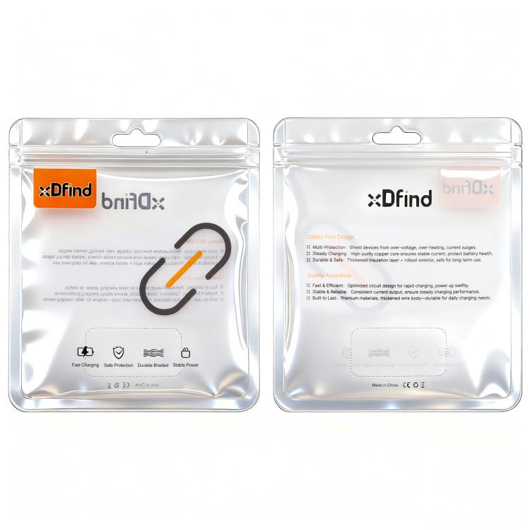 xDfind charging cable accessory pack with two clear blister pouches