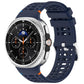 xDfind Alloy Silver Buckle Breathable Hole Silicone Watch Band, For Galaxy Watch9 / 8 / 8 Classic