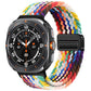 Galaxy Watch nylon braided loop band in multicolor with black magnetic buckle
