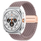 Galaxy Watch nylon braided loop band in mauve with rose gold magnetic buckle