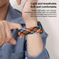 Multicolor braided nylon watch band worn on the wrist