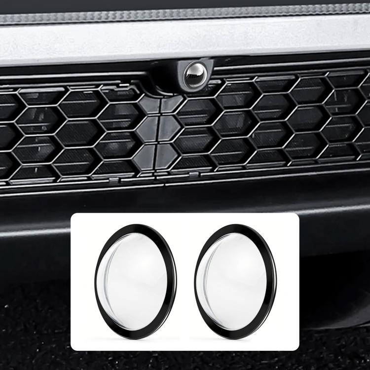 Clear lens guard covers, two oval pads installed on front grille camera area