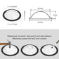 Clear oval lens guard cover with size measurements shown