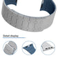 Curved silicone watch band with linked pattern and magnetic connector details