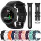 Black silicone watch band set with watch, two replacement strap pieces, and color options.