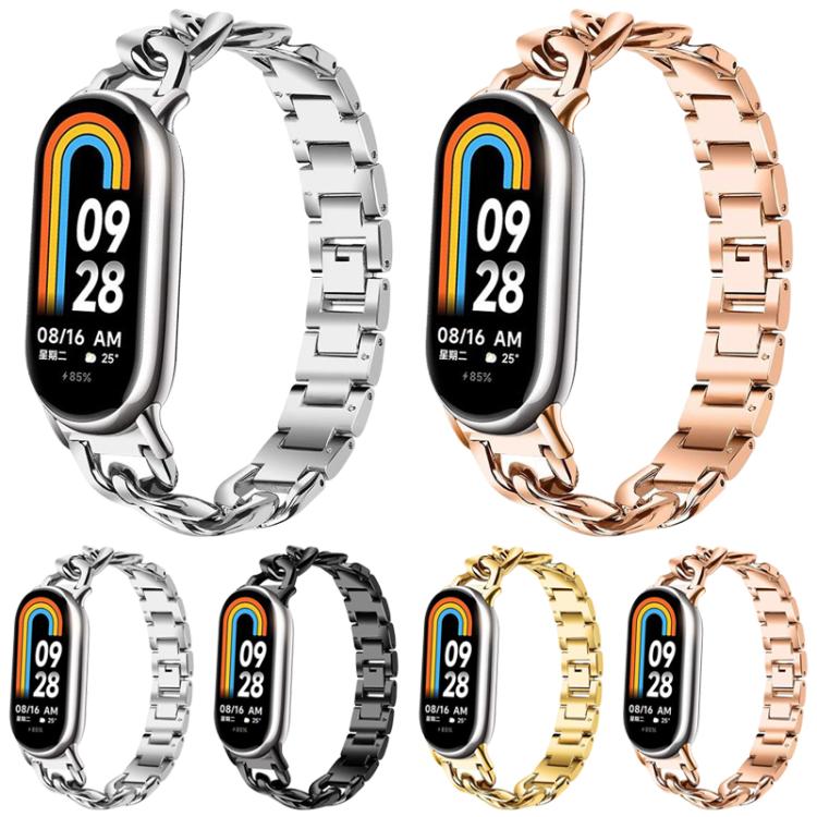 xDfind Single-row Denim Chain Stainless Steel Watch Band, For Xiaomi Smart Band 11 / 10 / 9 / 8