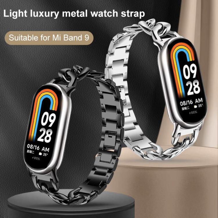 xDfind Single-row Denim Chain Stainless Steel Watch Band, For Xiaomi Smart Band 11 / 10 / 9 / 8