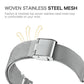 Fine Mesh Buckle Stainless Steel Watch Band, For Amazfit T-Rex Pro