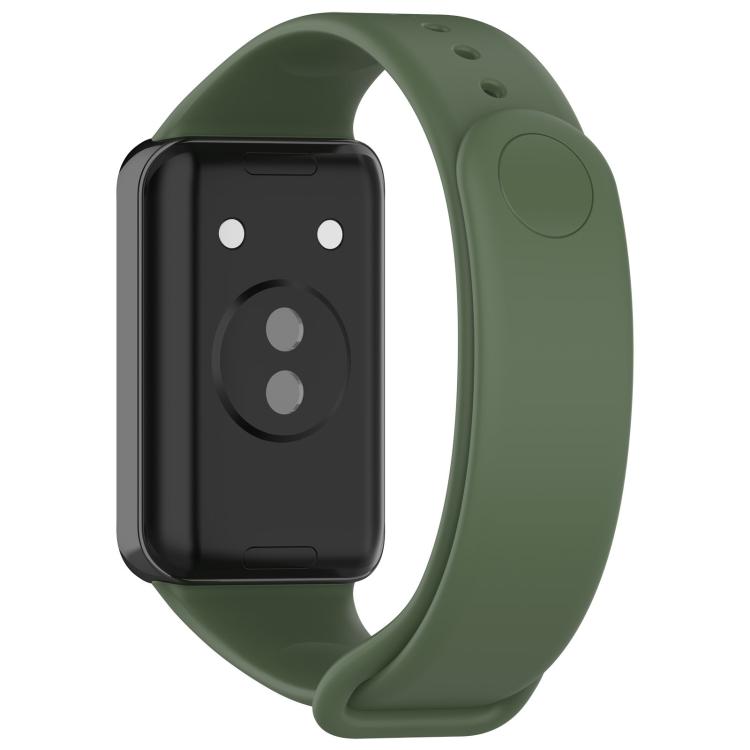 Dark green TPU sport watch band for Honor Band 9, shown from the back