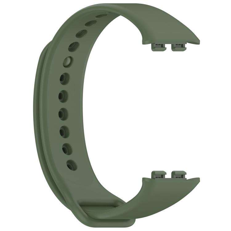 Dark green TPU sport watch band with adjustable holes and connector pins