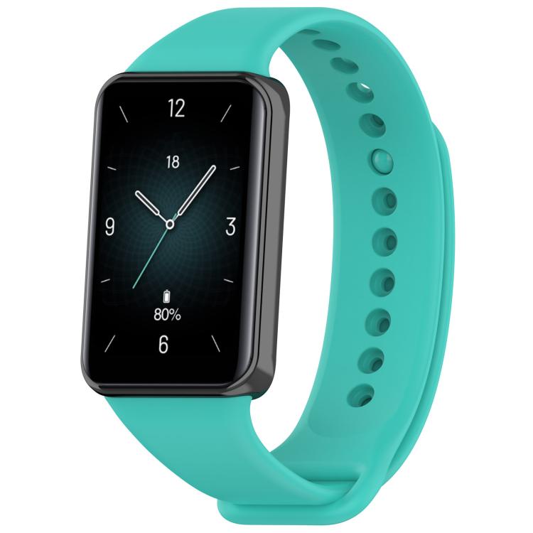 Teal TPU sport watch band for Honor Band 9, shown on watch