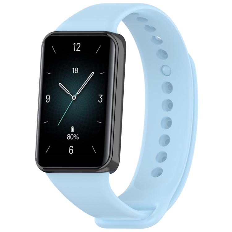 Light blue TPU sport watch band with adjustable holes