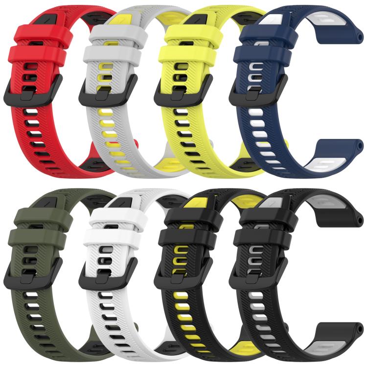xDfind Two Color Silicone Watch Band, For Garmin Forerunner 965