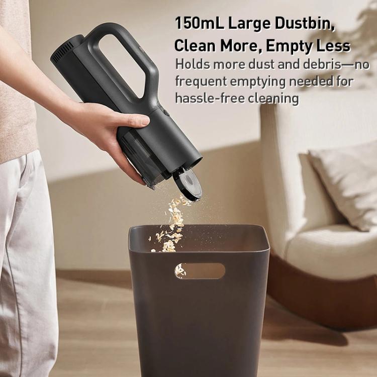 Handheld car vacuum cleaner with dustbin collection container and nozzle