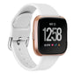 For Fitbit Versa 2 / Versa / Versa Lite xDfind Reverse Buckle Solid Color Silicone Watch Band, S, L