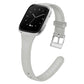 For Fitbit Versa 2 / Versa / Versa Lite xDfind Silver Buckle Slim Solid Color Silicone Watch Band, S, L
