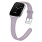 For Fitbit Versa 2 / Versa / Versa Lite xDfind Silver Buckle Slim Solid Color Silicone Watch Band, S, L