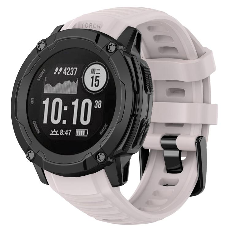 xDfind Quick Release Plastic Connector Solid Color Silicone Watch Band, For Garmin Instinct 2X