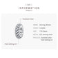 Oxidized silver circular charm bead with pave CZ stones, engraved 925