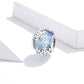 Blue glass snowflake charm bead in silver frame with cutout snowflake details