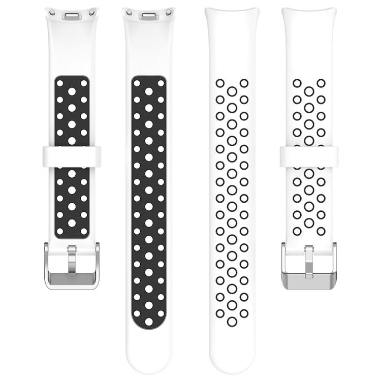 xDfind Metal Plug Two Color Silicone Watch Band, For Xiaomi Smart Band 11 / 10 / 9 / 8