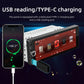 1DIN MP5 car stereo with USB and Type-C charging ports and touchscreen interface