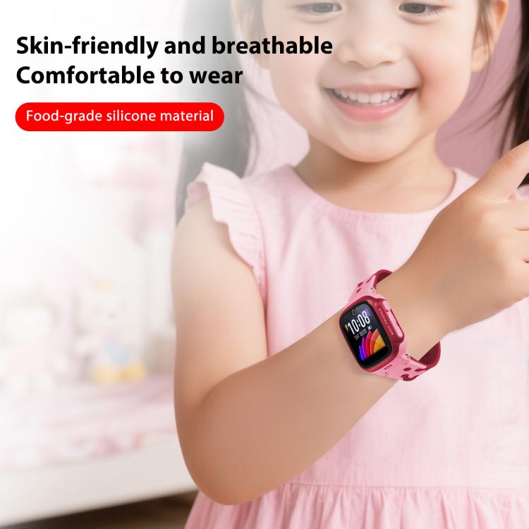 Black Buckle Two Color Silicone Watch Band, For Imoo Watch Phone D2 / D3 / Z6 / Q5